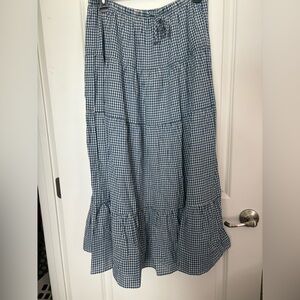 American Eagle Outfitters Blue and White Gingham Skirt